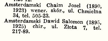 Rocznik Lekarski Rzeczypospolitej Polskiej 1938.