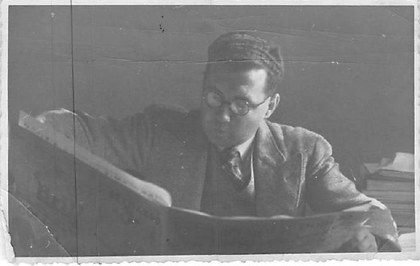 Mosze Jacob, Rzym 1934 (opis wg notatki na odwrocie fotografii). Ze zbiorów rodziny Jacobów.